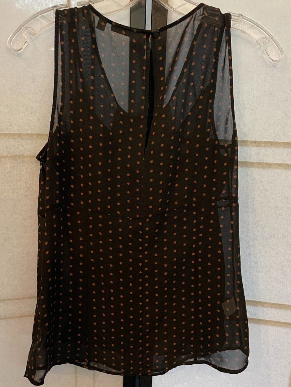 Halogen Ruffled Polka Dot Top - Picture 8 of 8